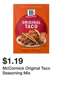 Wegmans McCormick Original Taco Seasoning Mix offer