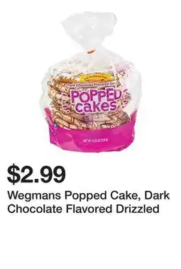 Wegmans Wegmans Popped Cake, Dark Chocolate Flavored Drizzled offer
