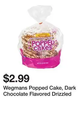 Wegmans Wegmans Popped Cake, Dark Chocolate Flavored Drizzled offer