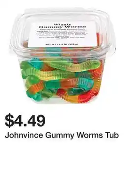 Wegmans Johnvince Gummy Worms Tub offer