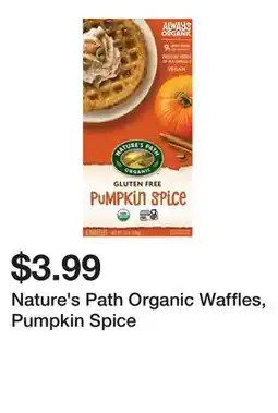 Wegmans Nature's Path Organic Waffles, Pumpkin Spice offer