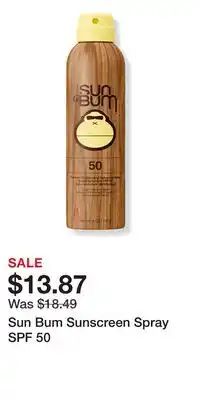 Ulta Beauty Sun Bum Sunscreen Spray SPF 50 offer