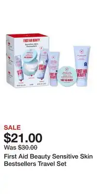 Ulta Beauty First Aid Beauty Sensitive Skin Bestsellers Travel Set offer