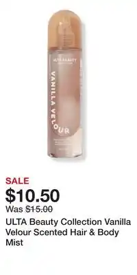 Ulta Beauty ULTA Beauty Collection Vanilla Velour Scented Hair & Body Mist offer
