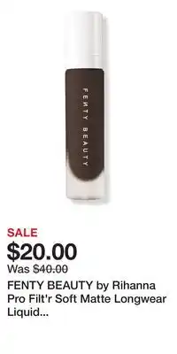 Ulta Beauty FENTY BEAUTY by Rihanna Pro Filt'r Soft Matte Longwear Liquid Foundation offer