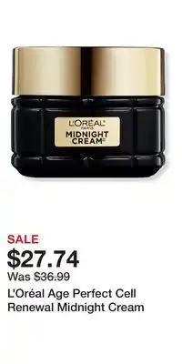 Ulta Beauty L'Oréal Age Perfect Cell Renewal Midnight Cream offer