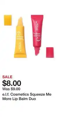 Ulta Beauty e.l.f. Cosmetics Squeeze Me More Lip Balm Duo offer