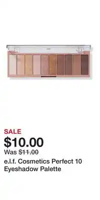 Ulta Beauty e.l.f. Cosmetics Perfect 10 Eyeshadow Palette offer