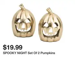 Marshalls SPOOKY NIGHT Set Of 2 Pumpkins offer