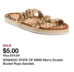 Marshalls NOMADIC STATE OF MIND Men's Double Bucket Rope Sandals offer