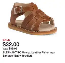 Marshalls ELEPHANTITO Unisex Leather Fisherman Sandals (Baby Toddler) offer