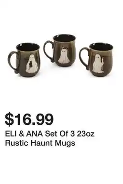 Marshalls ELI & ANA Set Of 3 23oz Rustic Haunt Mugs offer