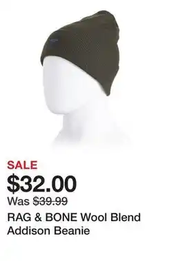 Marshalls RAG & BONE Wool Blend Addison Beanie offer