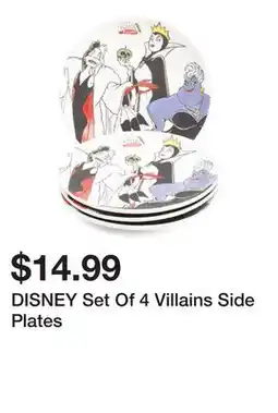 Marshalls DISNEY Set Of 4 Villains Side Plates offer