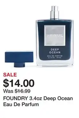 Marshalls FOUNDRY 3.4oz Deep Ocean Eau De Parfum offer