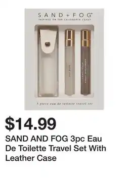 Marshalls SAND AND FOG 3pc Eau De Toilette Travel Set With Leather Case offer