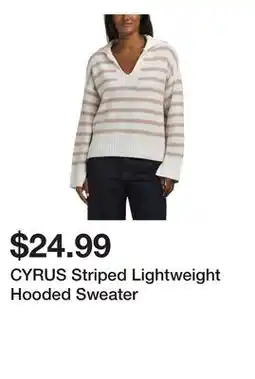 Marshalls CYRUS Striped Lightweight Hooded Sweater offer