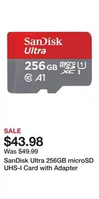 Game Stop SanDisk Ultra 256GB microSD UHS-I Card with Adapter offer