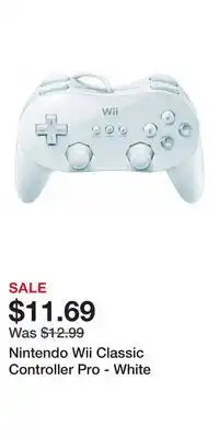 Game Stop Nintendo Wii Classic Controller Pro - White offer
