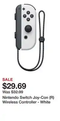 Game Stop Nintendo Switch Joy-Con (R) Wireless Controller - White offer