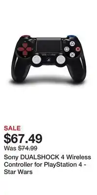 Game Stop Sony DUALSHOCK 4 Wireless Controller for PlayStation 4 - Star Wars offer