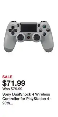 Game Stop Sony DualShock 4 Wireless Controller for PlayStation 4 - 20th Anniversary Edition offer