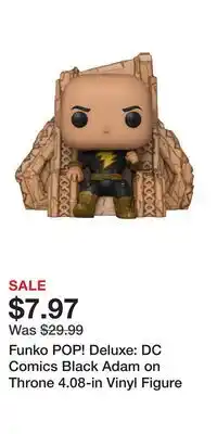 Game Stop Funko POP! Deluxe: DC Comics Black Adam on Throne 4.08-in Vinyl Figure offer