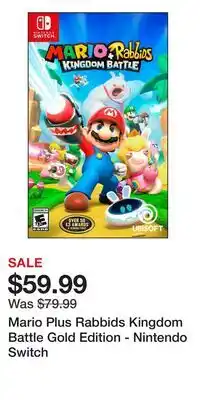 Game Stop Mario Plus Rabbids Kingdom Battle Gold Edition - Nintendo Switch offer