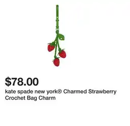Belk kate spade new york Charmed Strawberry Crochet Bag Charm offer