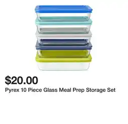 Belk Pyrex 10 Piece Glass Meal Prep Storage Set offer