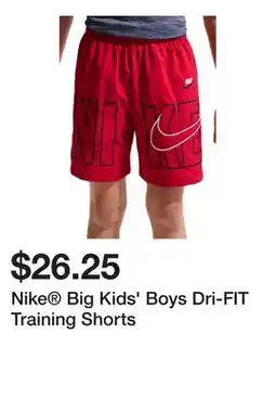 Belk Nike Big Kids' Boys Dri-FIT Training Shorts offer