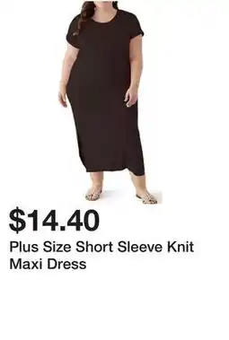 Belk Plus Size Short Sleeve Knit Maxi Dress offer