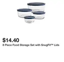 Belk 8 Piece Food Storage Set with SnugFit Lids offer