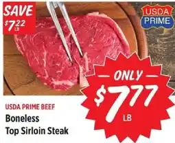 Rouses Usda prime beef boneless top sirloin steak offer
