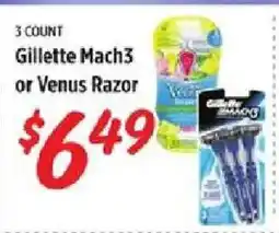 Rouses Gillette Mach3 or Venus Razor offer