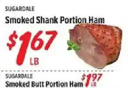 Rouses Sugardale smoked shank portion ham offer