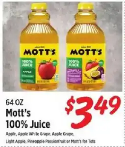 Rouses Mott's 100% Juice offer