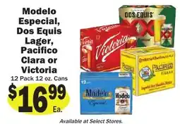 Sellers Bros Modelo Especial, Dos Equis Lager, Pacifico Clara or Victoria offer