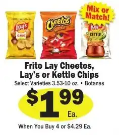 Sellers Bros Frito Lay Cheetos, Lay's or Kettle Chips offer