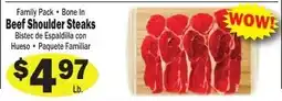 Sellers Bros Family Pack Bone In Beef Shoulder Steaks offer