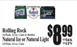 Baja Ranch Rolling Rock Natural Ice or Natural Light offer