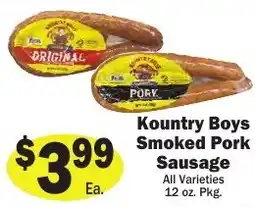 Sellers Bros Kountry Boys Smoked Pork Sausage offer