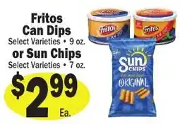 Sellers Bros Fritos Can Dips or Sun Chips offer