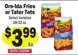 Sellers Bros Ore-Ida Fries or Tater Tots offer
