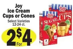 Sellers Bros Joy ice cream cups or cones offer