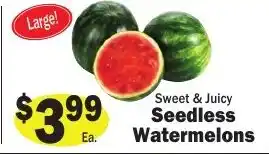 Sellers Bros Sweet & Juicy Seedless Watermelons offer