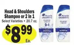 Sellers Bros Head & Shoulders Shampoo or 2 in 1 offer
