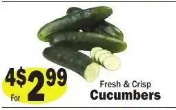 Sellers Bros Fresh & Crisp Cucumbers offer