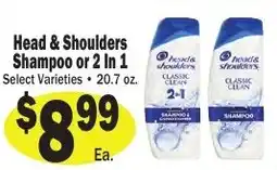 Sellers Bros Head & Shoulders Shampoo or 2 in 1 offer