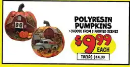 Ollie's POLYRESIN PUMPKINS offer